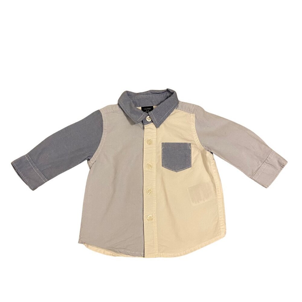 Baby Gap Boy's Blue & White Oxford Shirt - Size 3-6 months - Excellent!